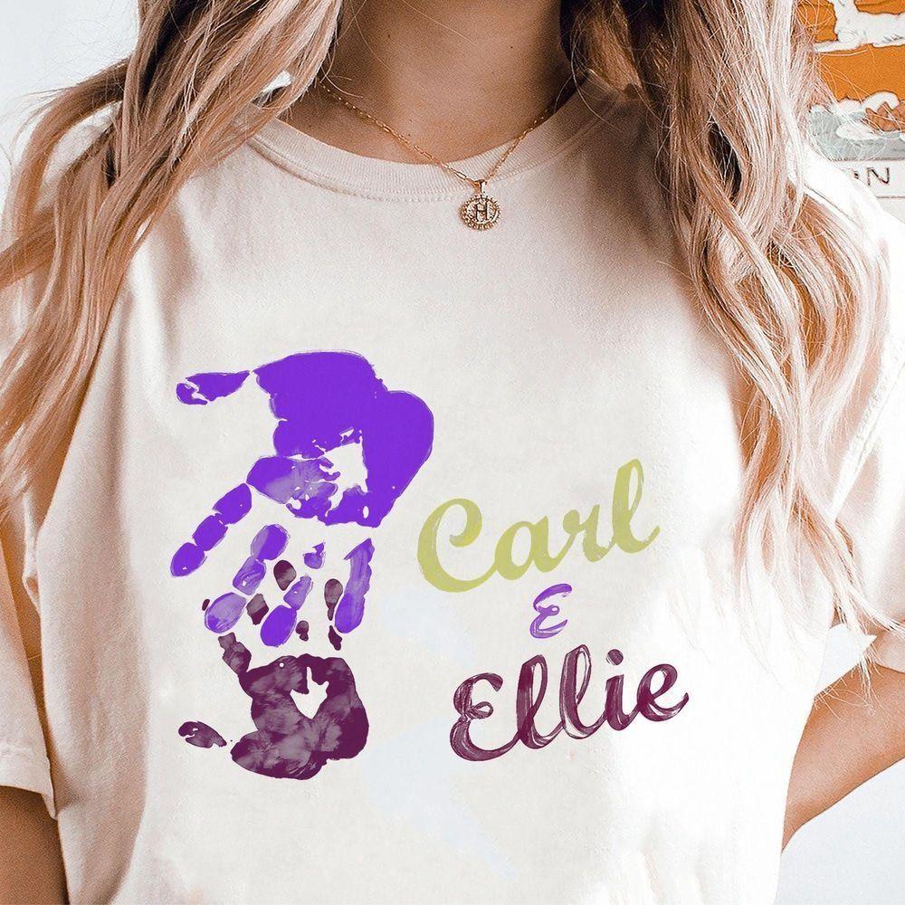 Pixar Up Carl Ellie Wagon Ride Sketch Disney Vuitino Shirt